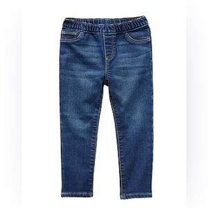 Okie Dokie Toddler & Little Girl Straight Leg Jegging in classic dark wash in 5T